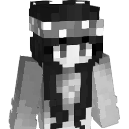Achromatic Minecraft avatar bust