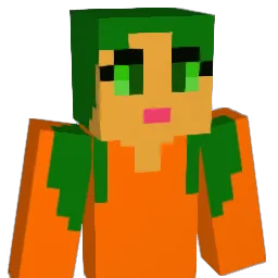 Carrot Minecraft avatar bust