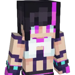 CreepyPinkamena Minecraft avatar bust