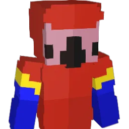 Crveni Minecraft avatar bust