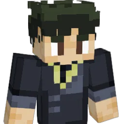 Flanking Minecraft avatar bust