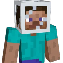 GlassHeadSteve Minecraft avatar bust
