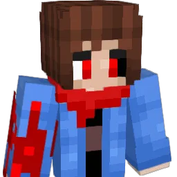 GlitchFrisk Minecraft avatar bust
