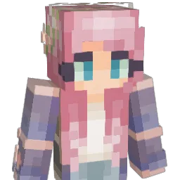 Glittering Minecraft avatar bust
