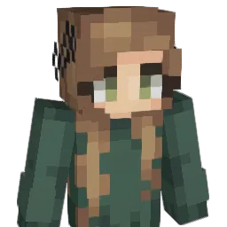 Greenest Minecraft avatar bust