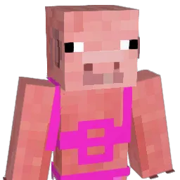 MrsPigggy Minecraft avatar bust