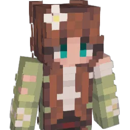 Pauwblauw Minecraft avatar bust