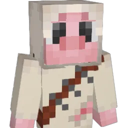 Piggytje Minecraft avatar bust