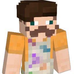Reteded Minecraft avatar bust