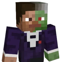 Semisynthetic Minecraft avatar bust