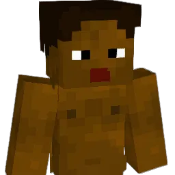 Shovelling Minecraft avatar bust