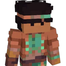 Tan Minecraft avatar bust