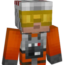 armaed Minecraft avatar bust