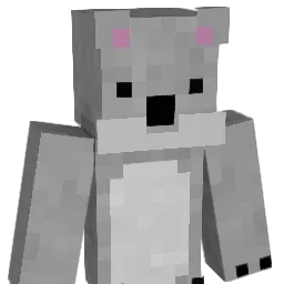 banded Minecraft avatar bust