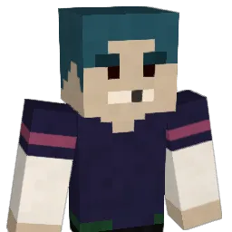 barning Minecraft avatar bust