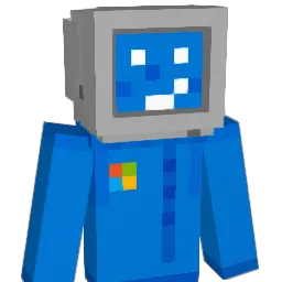 computative Minecraft avatar bust