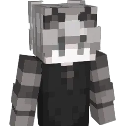desstrating Minecraft avatar bust