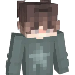 displqced Minecraft avatar bust