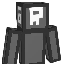 graybox Minecraft avatar bust