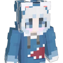 iPlayForGura Minecraft avatar bust