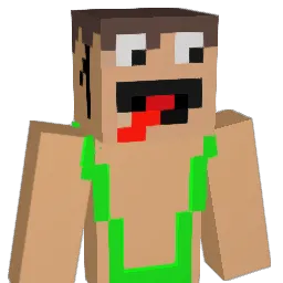 linered Minecraft avatar bust