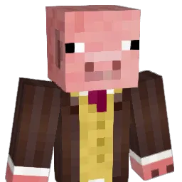 orraange Minecraft avatar bust