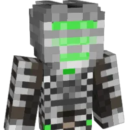 predatory Minecraft avatar bust