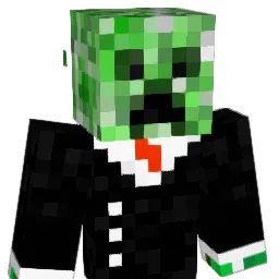 snowcovered Minecraft avatar bust