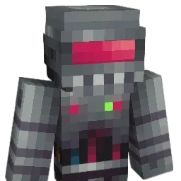 whiee Minecraft avatar bust