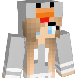 zwartwit Minecraft avatar bust