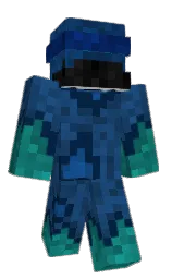 blue whale and fun blue Minecraft skin — Classic model