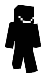 black and white Minecraft skin — Classic model
