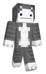 white and dove gray Minecraft skin — Classic model — first worn by SOGN0