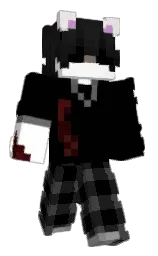 black and cod gray Minecraft skin — Classic model
