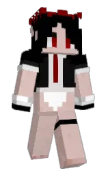 black and dust storm Minecraft skin — Slim model — first worn by SleepingDevil666