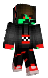 black and cod gray Minecraft skin — Classic model