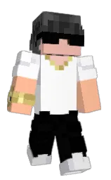 white and black Minecraft skin — Classic model — first worn by leleos0070