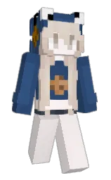 astronaut and rose white Minecraft skin — Slim model