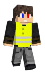 peach orange and mine shaft Minecraft skin — Classic model — first worn by LordPalhom