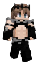 black and cod gray Minecraft skin — Classic model — first worn by 2ephon