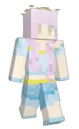 BubbleDummy's Minecraft skin wearing the Cherry Blossom cape