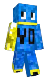 science blue and blue ribbon Minecraft skin — Classic model