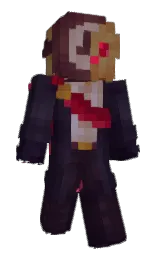 TimeFracture's Minecraft skin wearing the Menace cape