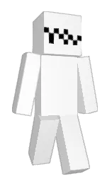 Minecraft-Skin in white und black — Modell: Klassisch