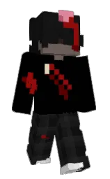 black and cod gray Minecraft skin — Slim model