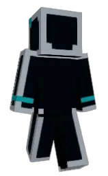 blue charcoal and gray chateau Minecraft skin — Classic model