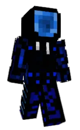 black and blue charcoal Minecraft skin — Classic model — first worn by NaiOneWulf