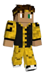 black and twine Minecraft skin — Classic model — first worn by DJG0LD