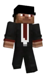 black and cod gray Minecraft skin — Slim model