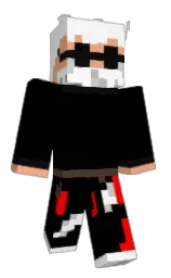 black and white Minecraft skin — Classic model